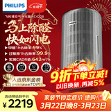 飞利浦（PHILIPS）空气净化器除甲醛烟味神器新房专业家用孕妇婴儿室内换气鼻炎杀菌净化机除螨尘花粉过敏原AC4228银