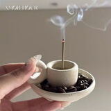 AMOR HOUR陶瓷线香香插蜡烛装饰烛台底座家居香托家用陶瓷摆件民宿拍摄道具