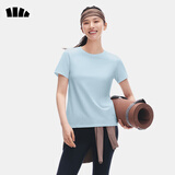 蕉下（beneunder）白t恤女短袖正肩打底衫棉吸汗春装内搭高档百搭CT005澈谧蓝L