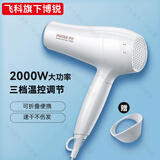 飞科旗下博锐电吹风机家用大功率速干冷热风网红学生宿舍用风筒2000W 白色2000W+气垫卷发梳