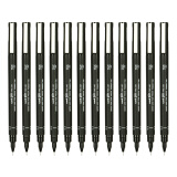 三菱（uni）水性针管笔 0.2mm绘图笔手绘针管笔 草图笔 勾线笔PIN-200 12支装