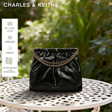 CHARLES&KEITH子母链条大容量流浪包托特包单肩斜挎包女包礼物CK2-40671449 【L号】Black黑色 L