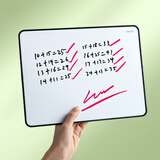 得力桌面小白板 可手持单双面可擦写桌面写字板磁性白板儿童家用教学小黑板留言记事备忘直播间提示板