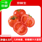 京鲜生山东安特莱斯粉番茄 净重4.5斤 单果120g+ 自然熟西红柿 源头直发