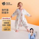 贝肽斯婴儿睡袋暖姜恒温儿童分腿睡袋婴幼儿防踢被睡衣四季双层 甜梦L