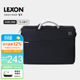 乐上（LEXON）手提包男15.6英寸笔记本包电脑包公事包时尚休闲公文包蓝黑色