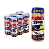 百事可乐Pepsi 生可乐 生爽柠檬味碳酸饮料汽水汽水330ml*6听 整箱装