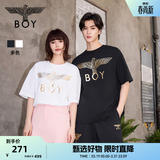BOY LONDON夏季短袖情侣男女同款小熊涂鸦满印潮牌T恤N01909 黑色 XL 此款偏大，建议拍小一码