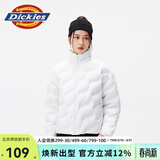 Dickies羽绒服 全身压印印花羽绒服 保暖外套上衣DK010807 白色线型LOGO满身印 XL 充绒量:180g