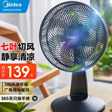 美的（Midea）电风扇台扇家用节能台式对流风扇大风量清新空气办公室卧室宿舍摇头轻音空调伴侣 风扇踏青放价 【7叶切风】FGAU30D