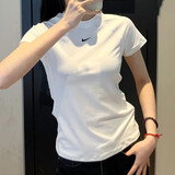 耐克（NIKE）短袖女装 2026夏季新款圆领休闲上衣举重半袖宽松透气速干运动T恤 FV7843-100 Dri-FIT技术/导湿速干/网眼透气 M