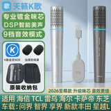 天籁K歌天籁k歌MM-8无线麦克风家用电视k歌话筒适用海信东芝tcl东芝雷鸟vidda卡萨帝海尔问界阿维塔车载 MM-12超心型咪芯【手机电视通用】太空银灰