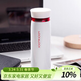 乐扣乐扣（LOCK&LOCK）不锈钢保温杯情侣学生水杯菲特旋转盖轻量杯450ml白红 LHC4131WR