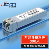 itcom艾迪康万兆光模块SFP+10G多模双纤850nm300MLC光纤模块兼容适用国产设备IT168-XG-SX-MM850-D
