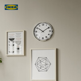 宜家（IKEA）PUGG普格挂钟客厅时钟简约现代客厅大气简约网红钟表 不锈钢挂钟32cm