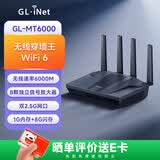 GL·INET路由器MT6000【8颗信号放大器 无线穿墙王】千兆WiFi6 软路由 双2.5g网口 游戏加速电竞大户型家用