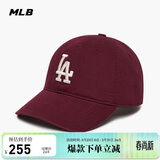 MLB帽子男女情侣棒球帽软顶鸭舌帽休闲运动帽四季3ACP6601N-07RDS-F