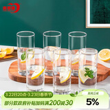 青苹果耐热水杯290ml6只 无铅玻璃杯牛奶杯啤酒杯绿茶杯多功能杯套装