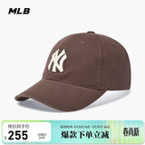 MLB帽子男女情侣棒球帽软顶鸭舌帽休闲运动帽四季3ACP6601N-50BRS-F