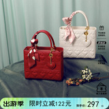 纽芝兰（NUCELLE）戴妃包2026骐骥红色新娘结婚包斜挎手提大容量单肩女士包生日礼物