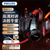 飞利浦（PHILIPS）【电竞战队】头戴式耳机SHG7210 有线耳机电脑耳机带麦佩戴舒适电竞吃鸡多功能线控3.5mm音频接口