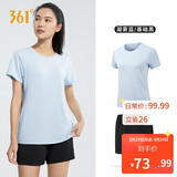 361°跑步运动套装女士夏季衣服新款休闲短袖短裤两件套662414001H-5