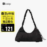 Keep瑜伽挎包健身包游泳包大容量手提包休闲单肩手提防水户外包经典黑