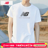 NEW BALANCE短袖男 25夏季新款运动服装纯棉透气圆领打底衫休闲半袖上衣T恤男 白色-SST/纯棉亲肤 XL /180