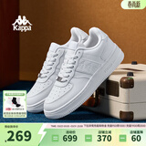 Kappa卡帕男鞋板鞋男春季新款厚底小白鞋子男百搭休闲鞋情侣跑步运动鞋 鹭羽白 39