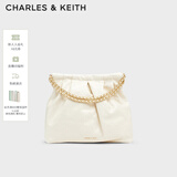 CHARLES&KEITH子母链条大容量流浪包托特包单肩斜挎包女包礼物CK2-40671449 【L号】Cream奶白色 L