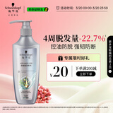 施华蔻（Schwarzkopf）防脱固发洗发露400ml  控油防脱发 固发防断发掉发女士新老包装
