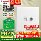 罗格朗（LEGRAND）开关插座 简悦系列陶瓷白色 86型插座 电脑+普通电视插座（六类）