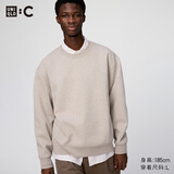 优衣库合作款男装女装宽松卫衣长袖运动衫休闲上衣481040 482310 482310/31米色 L