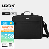 乐上（LEXON）电脑包手提单肩包男士商务苹果笔记本包14英寸简约出差公文包蓝黑
