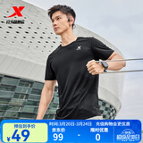 特步运动t恤短袖男夏装新款跑步速干衣薄款训练服半袖运动上衣polo衫 【跑步训练】正黑色0175 2XL 185