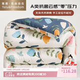 雅鹿·自由自在A类抗菌纤维被子被芯秋冬天季单双人加厚棉被6斤200x230cm 繁花