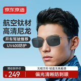 京东京造新款【零感无框-钛】钛超轻尼龙偏光太阳镜镜开车防晒眼镜墨镜