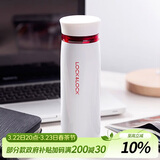 乐扣乐扣（LOCK&LOCK）不锈钢保温杯情侣学生水杯菲特旋转盖轻量杯450ml白红 LHC4131WR