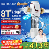 沁园前置过滤器家用净水器8T大通量 40微米手动正反冲洗过滤器 压力表监控全屋净水器P-S5516