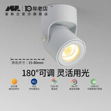 爱斯兰明装射灯LED客厅照画公司LOGO电视背景墙灯简约筒灯 开孔安装-小号白色7W（5.5-8cm） 暖光