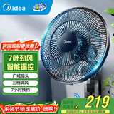 美的（Midea）电风扇商用壁扇壁挂式风扇工业工程扇家用摇头转页扇餐厅客厅安静低音 FWA35WAR【七叶遥控 行业TOP】 家用壁挂式