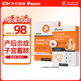 普安特宠物狗狗猫咪产后子宫乳腺乳房肿胀炎症消炎药恩诺沙星片