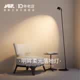 爱斯兰客厅落地灯网红护眼卧室全光谱小红帽氛围灯轻奢极简风沙发立式灯 升级款-砂岩黑12W-暖光
