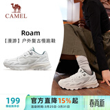 骆驼（CAMEL）漫游复古慢跑鞋女户外运动鞋子 K23S09L7014-1 奶白/橄榄绿 37