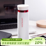 乐扣乐扣（LOCK&LOCK）不锈钢保温杯情侣学生水杯菲特旋转盖轻量杯450ml白红 LHC4131WR