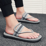 劲越凉拖鞋男夏户外人字拖外穿防臭凉鞋室外防滑沙滩鞋浴室拖鞋防水 L61灰色(偏小，请拍大一码) 40