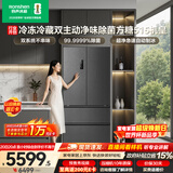 容声方糖515L机皇法式四开门冰箱双系统超薄零嵌入自动制冰一级能效灰BCD-515P60FZNAD国家补贴世界杯