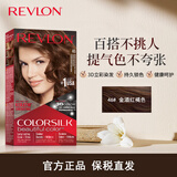 露华浓丽然3D染发剂 女士染发膏无刺激不伤发可盖白头发染发霜黑色锁色 46号金酒红褐色