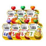 窝小芽 婴幼儿果泥一周7种口味水果吸吸袋6个月以上1岁宝宝零辅食 混合7口味果泥 80g*7袋