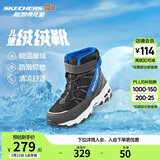 Skechers斯凯奇儿童绒绒靴保暖棉鞋男童女童高筒短靴加绒雪地靴660092L